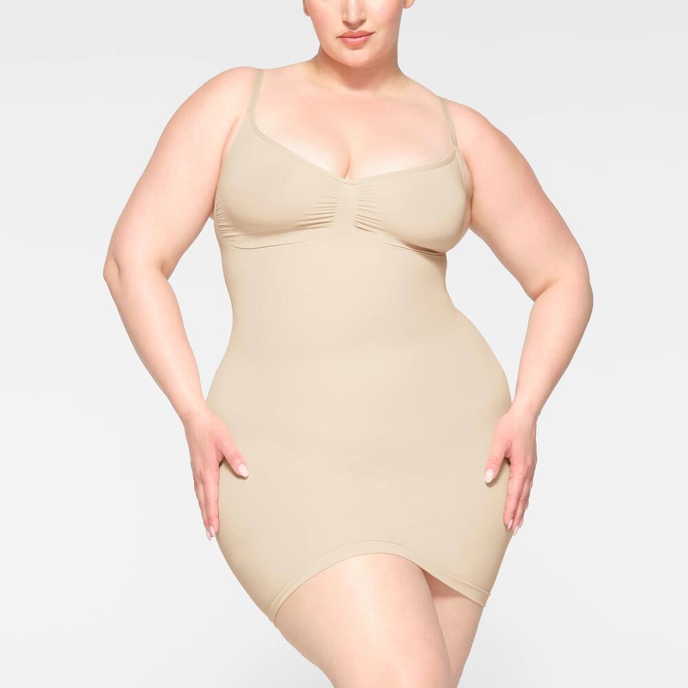 SKIMS Slip Dress | Light Neutral | Medium | Seamless Sculpt Cover