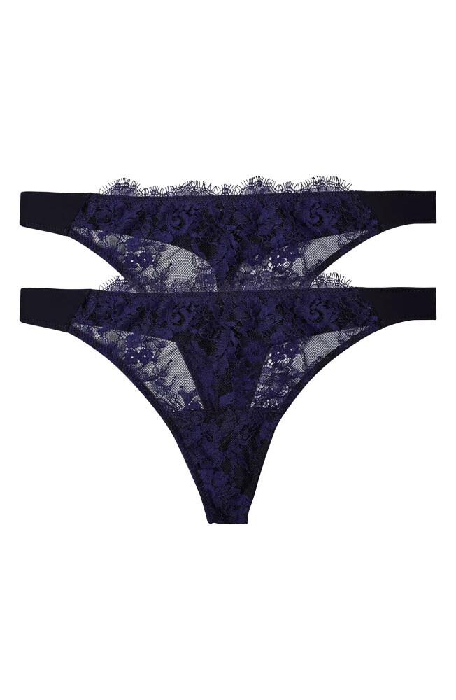 Skarlett Blue Entice 2-Pack Thongs in Black/Night Cover