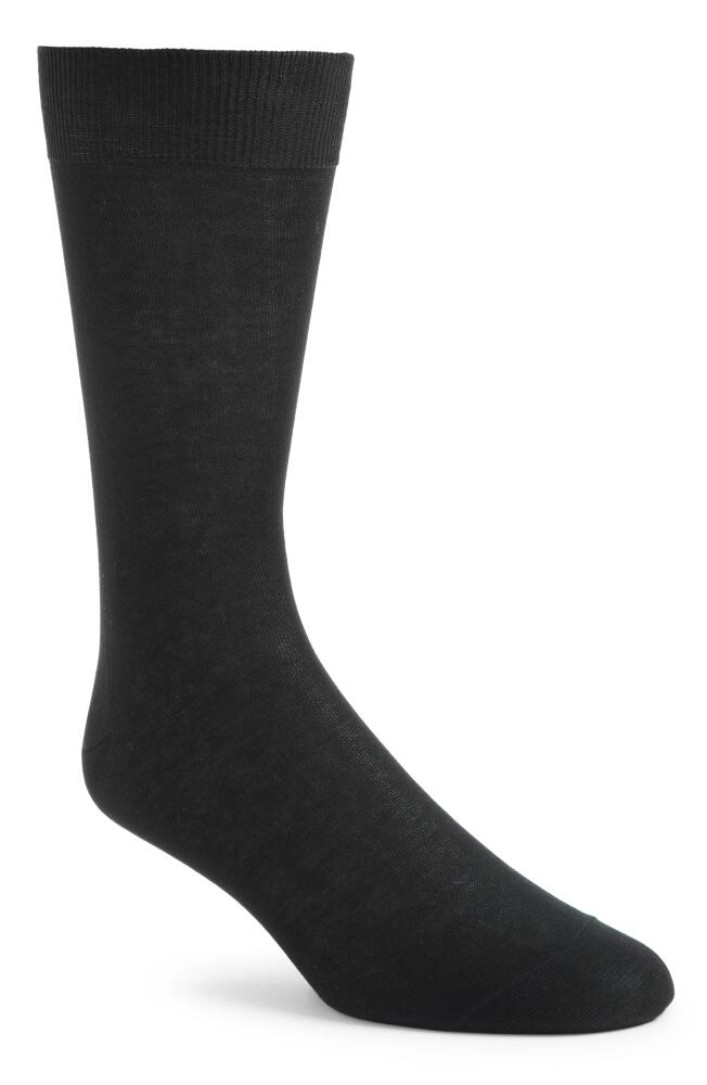 Canali Solid Cotton Dress Socks in Black Cover