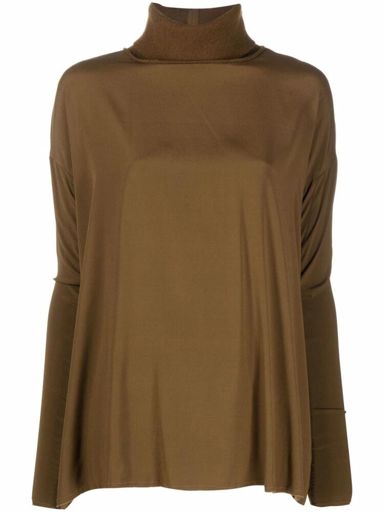 Kristensen Du Nord draped silk jumper - Brown Cover