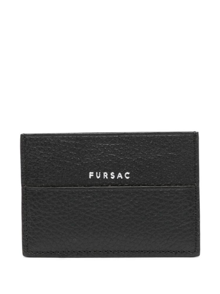 FURSAC logo-stamp leather cardholder - Black Cover