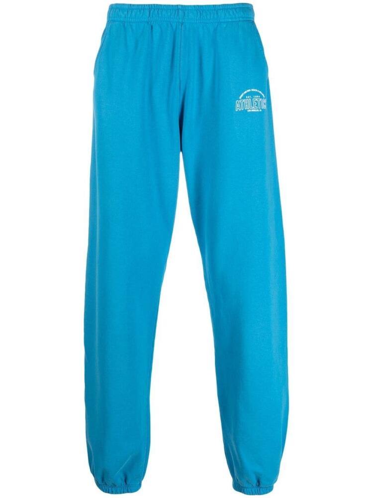 Sporty & Rich Athletics cotton track pants - Blue Cover