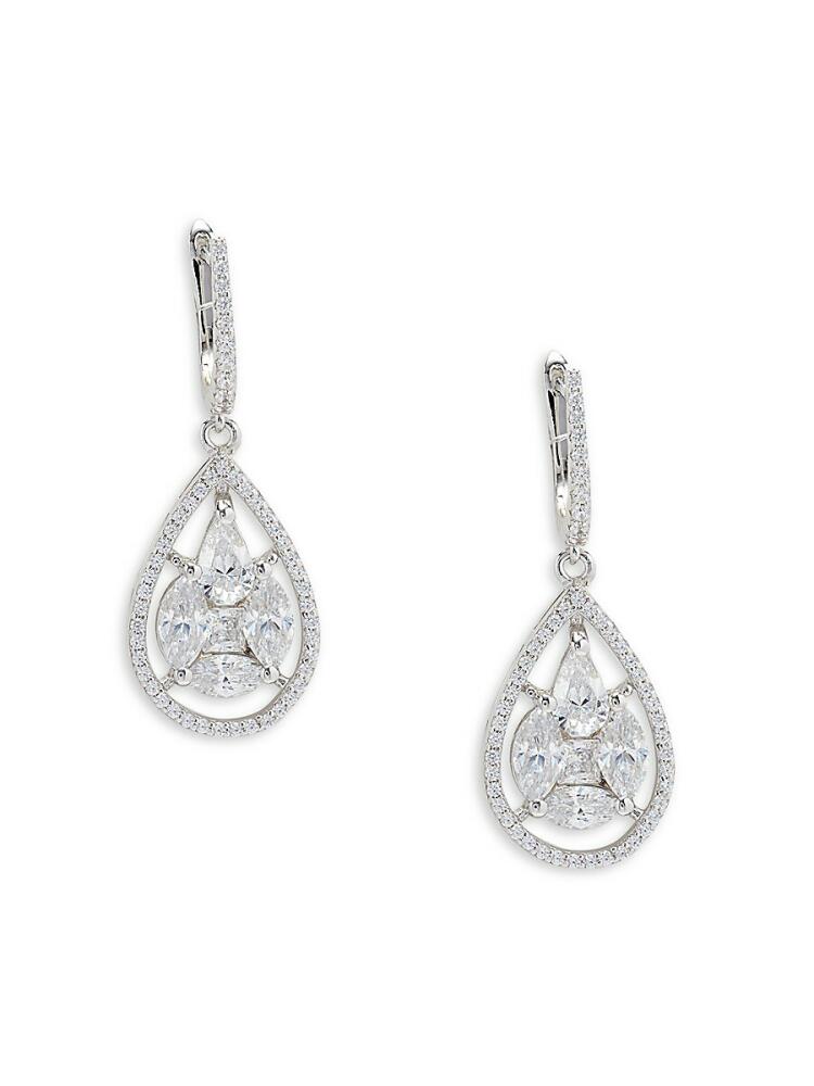 Lafonn Women's Platinum Plated Sterling Silver & 4.04 TCW Simulated Diamond Drop Earrings Cover