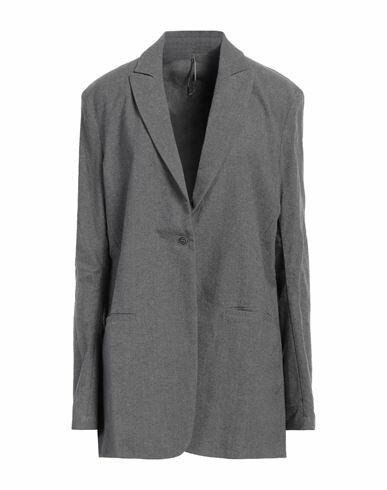 Masnada Woman Blazer Grey Cotton Cover