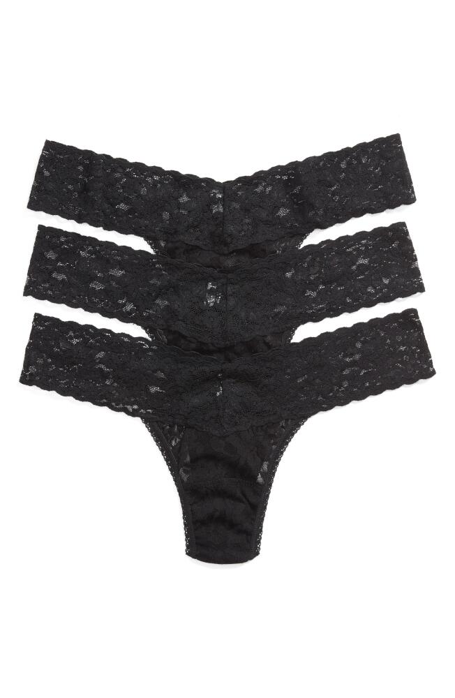 Hanky Panky 3-Pack Low Rise Thong in Black Cover