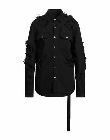 Drkshdw By Rick Owens Man Denim outerwear Black Cotton, Polyester, Rubber Cover