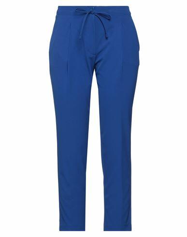 Mr Massimo Rebecchi Woman Pants Bright blue Polyester, Elastane Cover