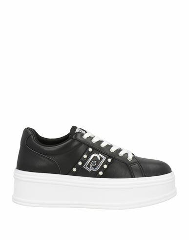 Liu •jo Woman Sneakers Black Calfskin Cover