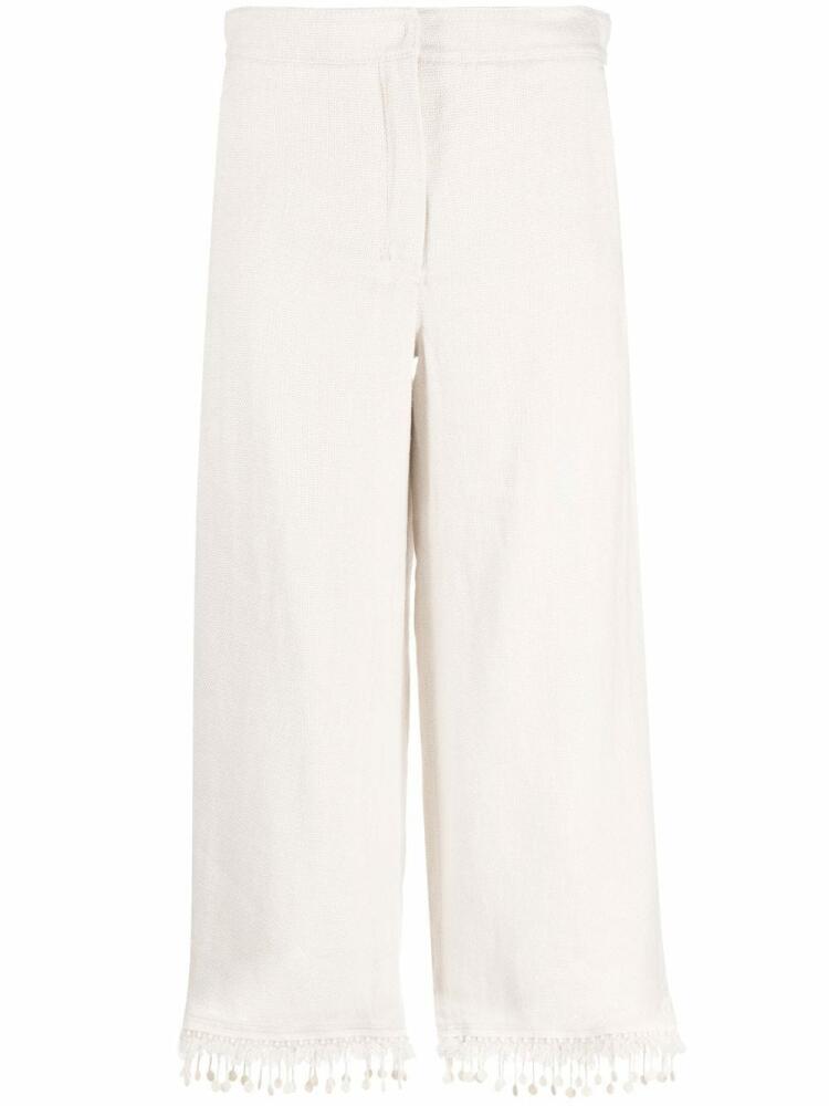 'S Max Mara cropped wide-leg culottes - Neutrals Cover