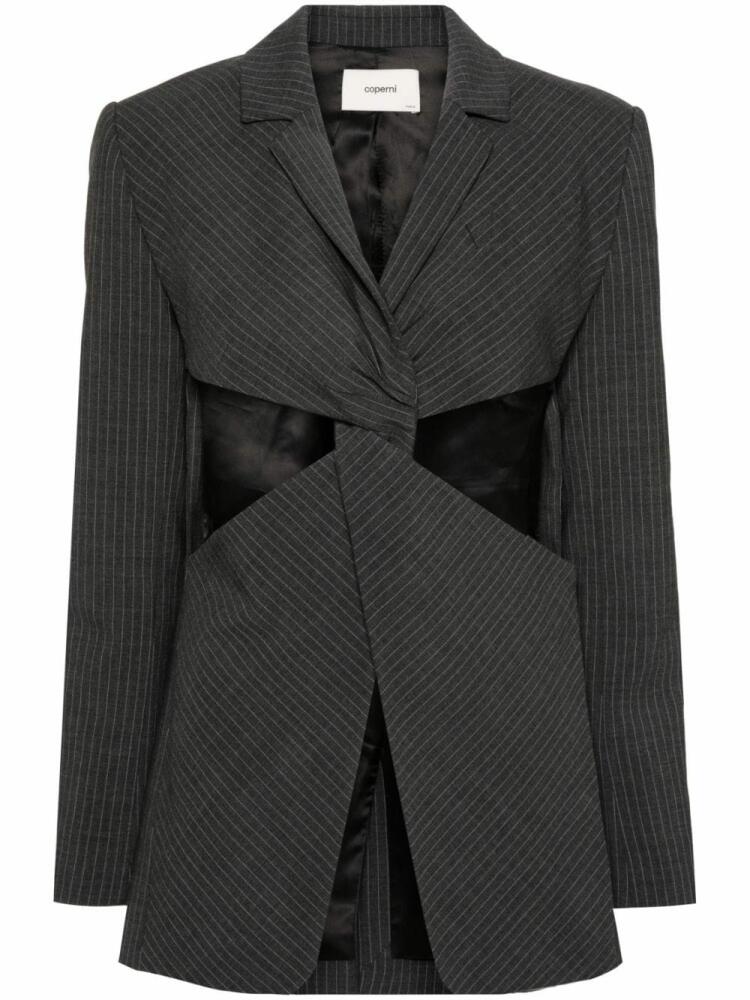 Coperni pinstriped twisted blazer - Grey Cover