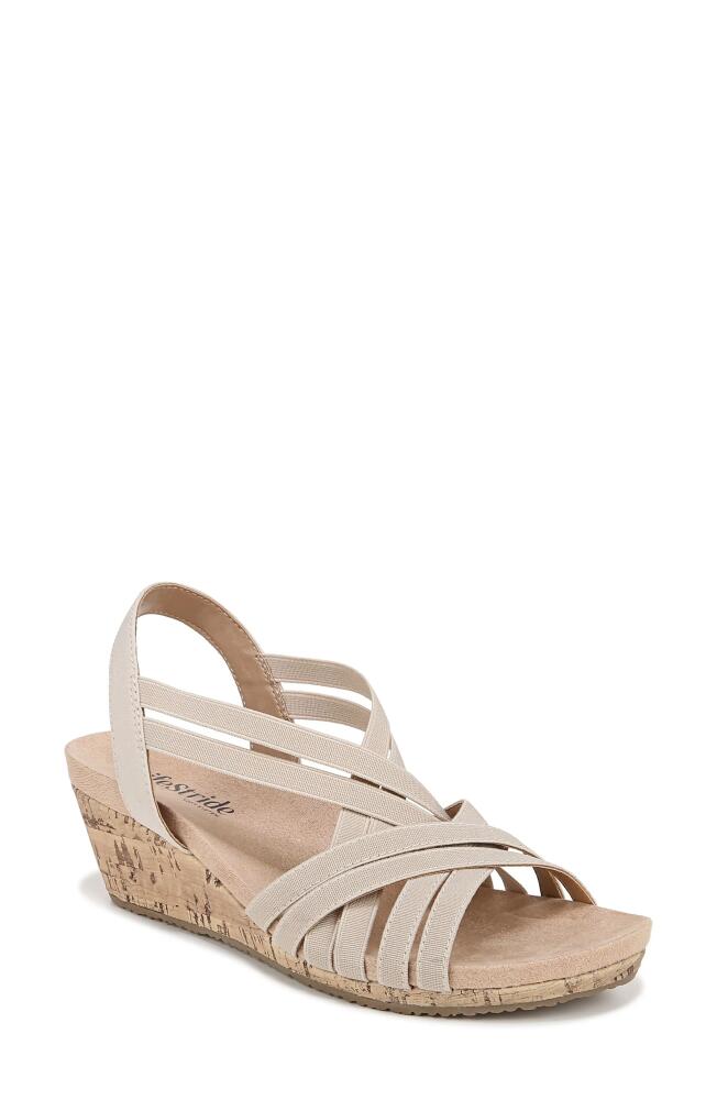 LifeStride Mallory Strappy Slingback Wedge Sandal in Almond Milk Cover