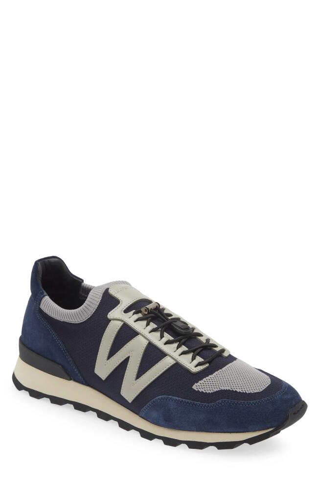 JM WESTON On My Way Knit Sneaker in Navy /Grey /Navy Cover