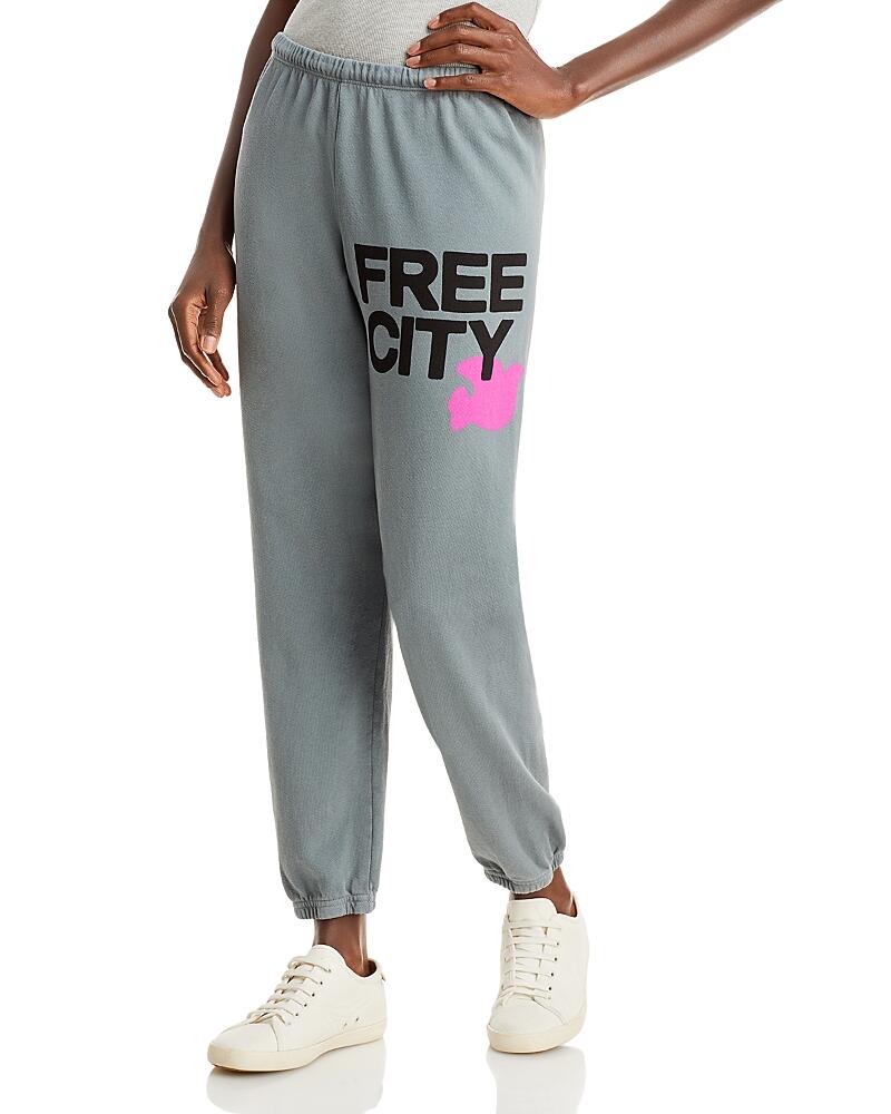 Free City Cotton Logo Sweatpants in Grey Art Cover