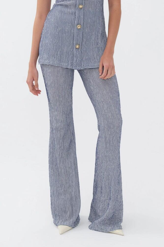 Nocturne Striped Flared Pants in Grey Cover