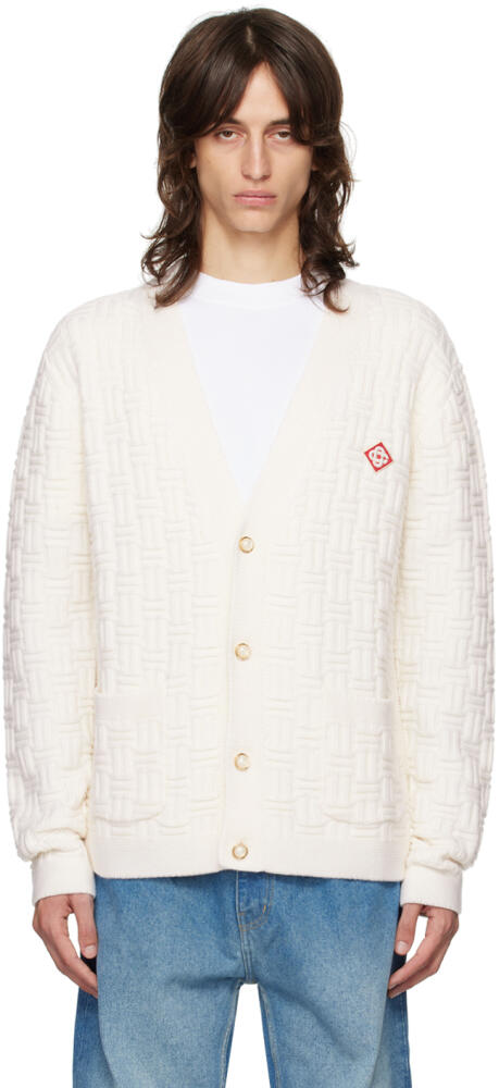 Casablanca Off-White Column Knit Cardigan Cover