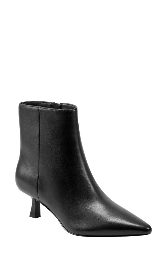 Marc Fisher LTD Kolton Kitten Heel Bootie in Black Leather Cover