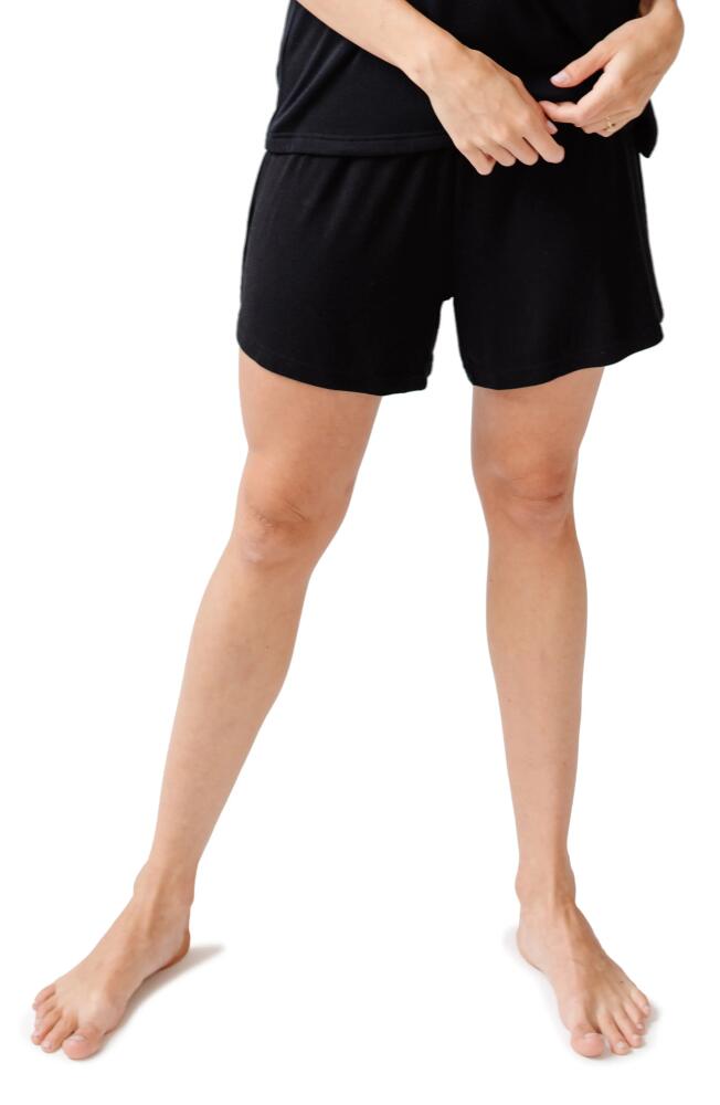 Cozy Earth Rib Sleep Shorts in Black Cover