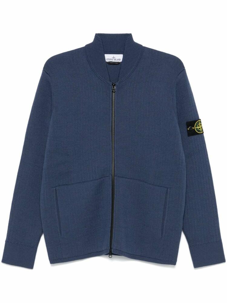 Stone Island Compass-badge cardigan - Blue Cover