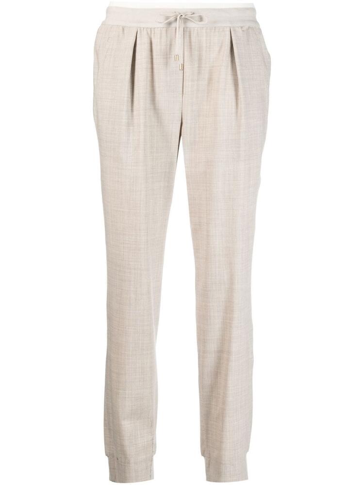 Lorena Antoniazzi virgin wool-blend track pants - Neutrals Cover