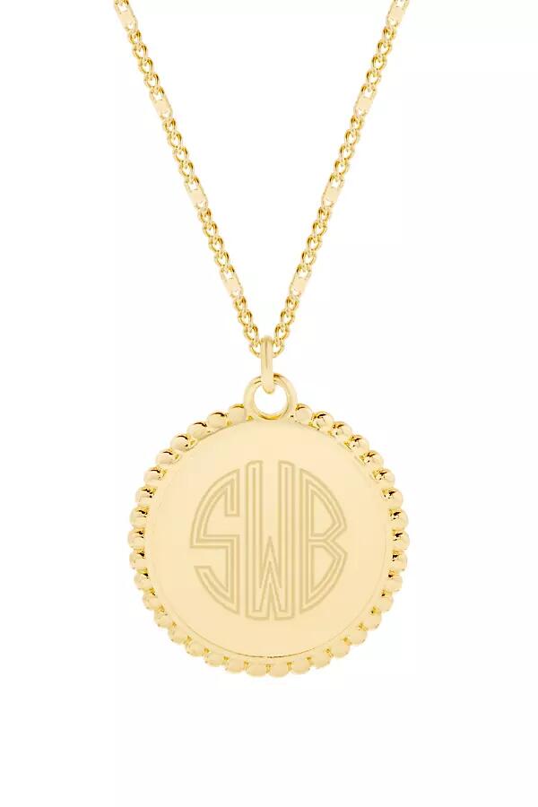 brook & york Custom Monogram Embellish Disc Necklace Cover