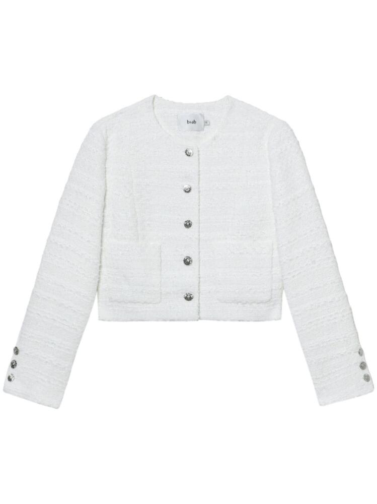 b+ab tweed button-up jacket - White Cover