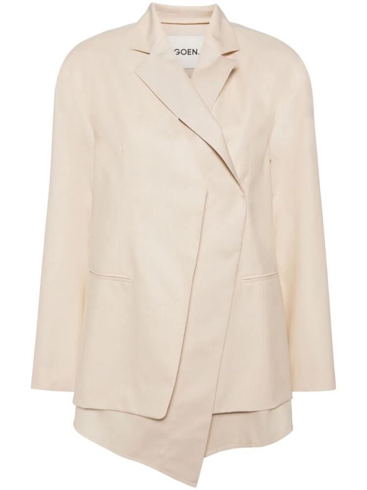 Goen.J layered single-breasted blazer - Neutrals Cover