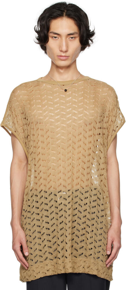 Dries Van Noten Beige Crewneck Tank Top Cover