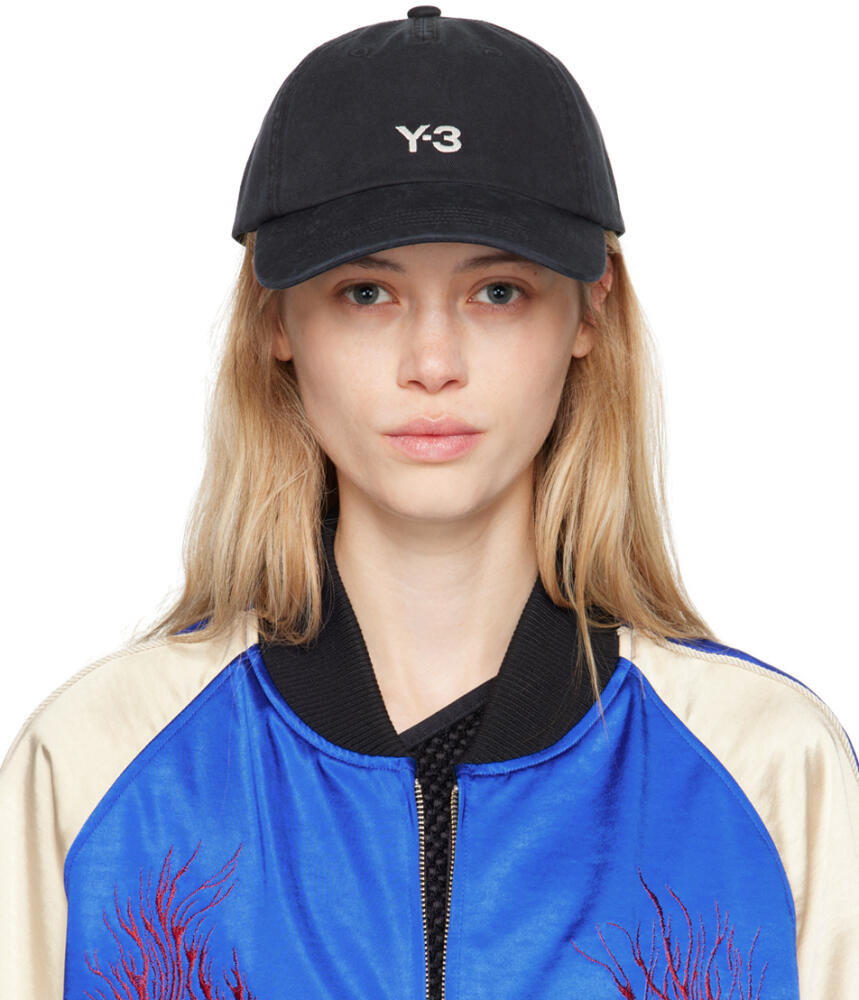 Y-3 Black Embroidered Dad Cap Cover