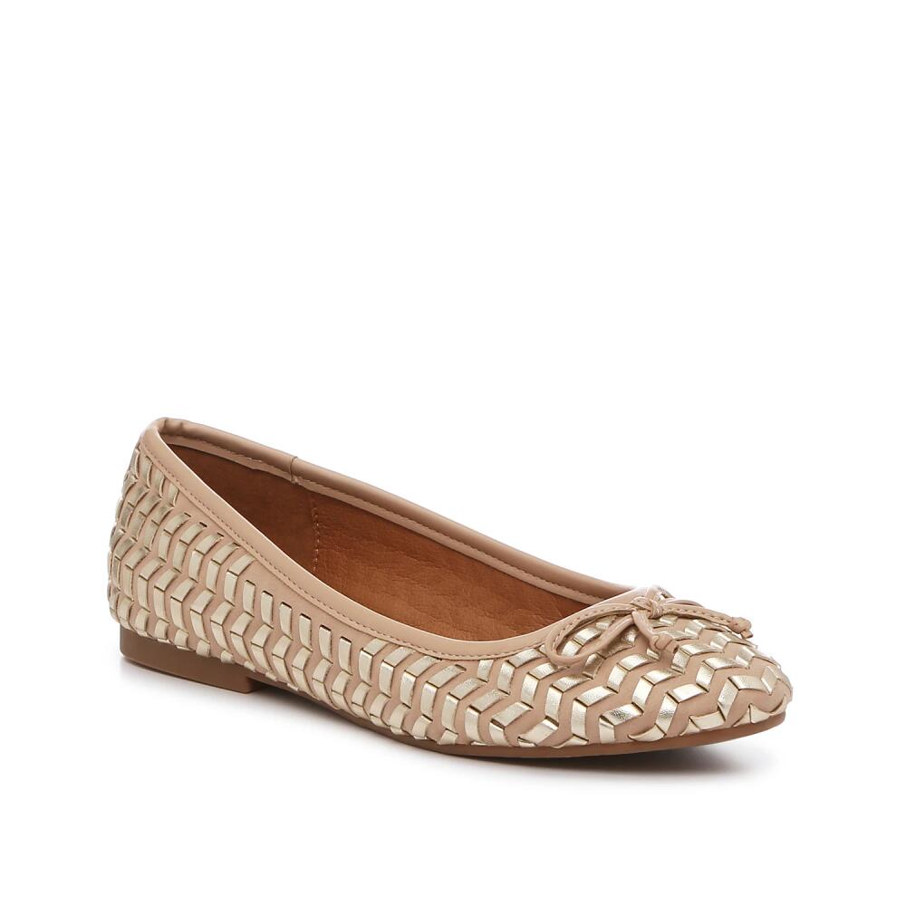 Lucky Brand Sargena Ballet Flat | Women's | Dusty Sand Blush/Gold Metallic Cover