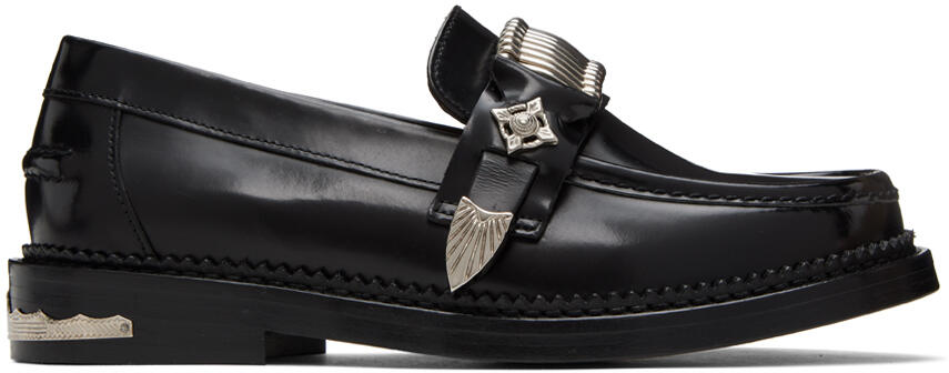 Toga Pulla Black Polido Loafers Cover