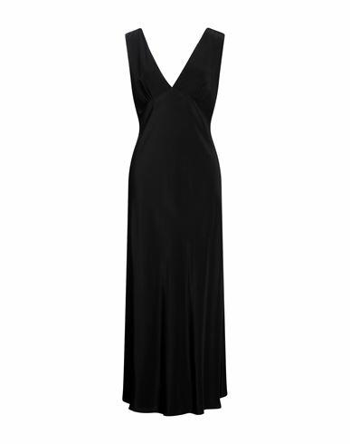 Matteau Woman Maxi dress Black Silk Cover