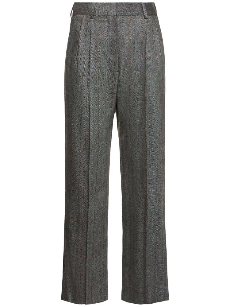 BLAZÉ MILANO Shenandoah Fox Straight Silk Pants Cover