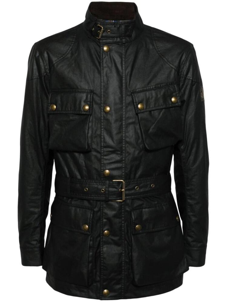 Belstaff Trialmaster waxed belted jacket - Black Cover