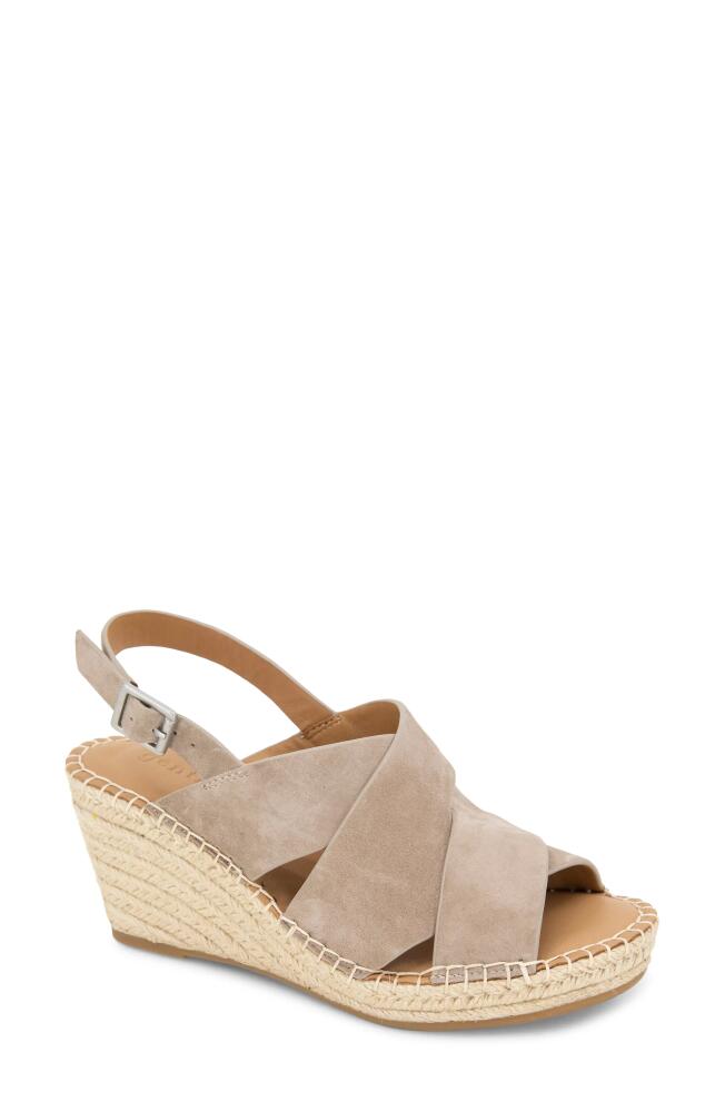 GENTLE SOULS BY KENNETH COLE Claudia Slingback Espadrille Platform Wedge Sandal in Mushroom Suede Cover