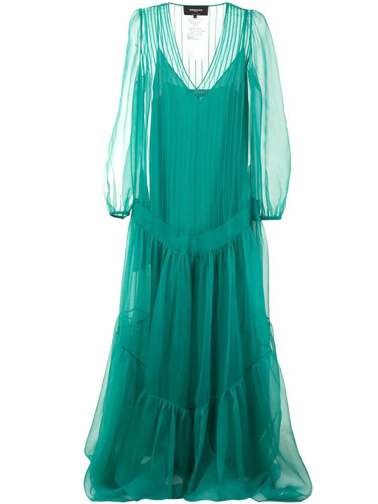 Rochas Radio sheer silk gown - Green Cover