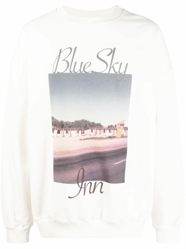 BLUE SKY INN retro print logo sweatshirt - Neutrals Cover