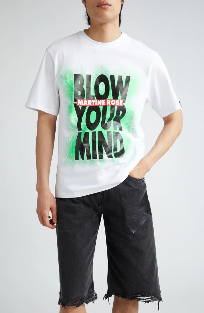 Martine Rose Gender Inclusive Blow Your Mind Cotton Graphic T-Shirt in White/Blow Your Mind Cover