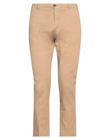 (+) People Man Pants Camel Cotton, Elastane Cover