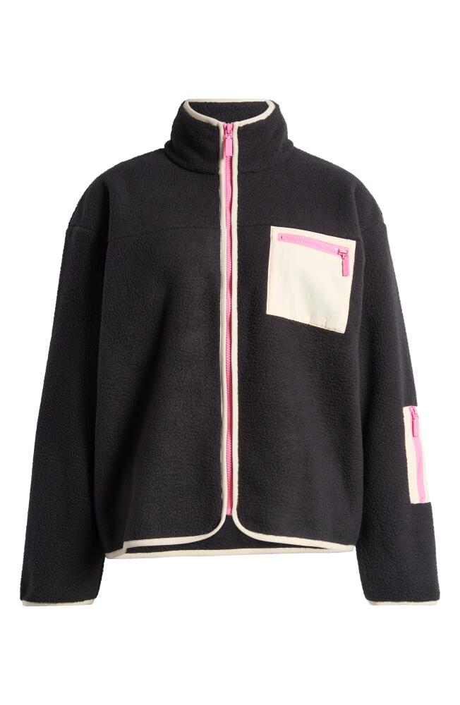 Florence by Mills High Pile Fleece Jacket in Black Cover