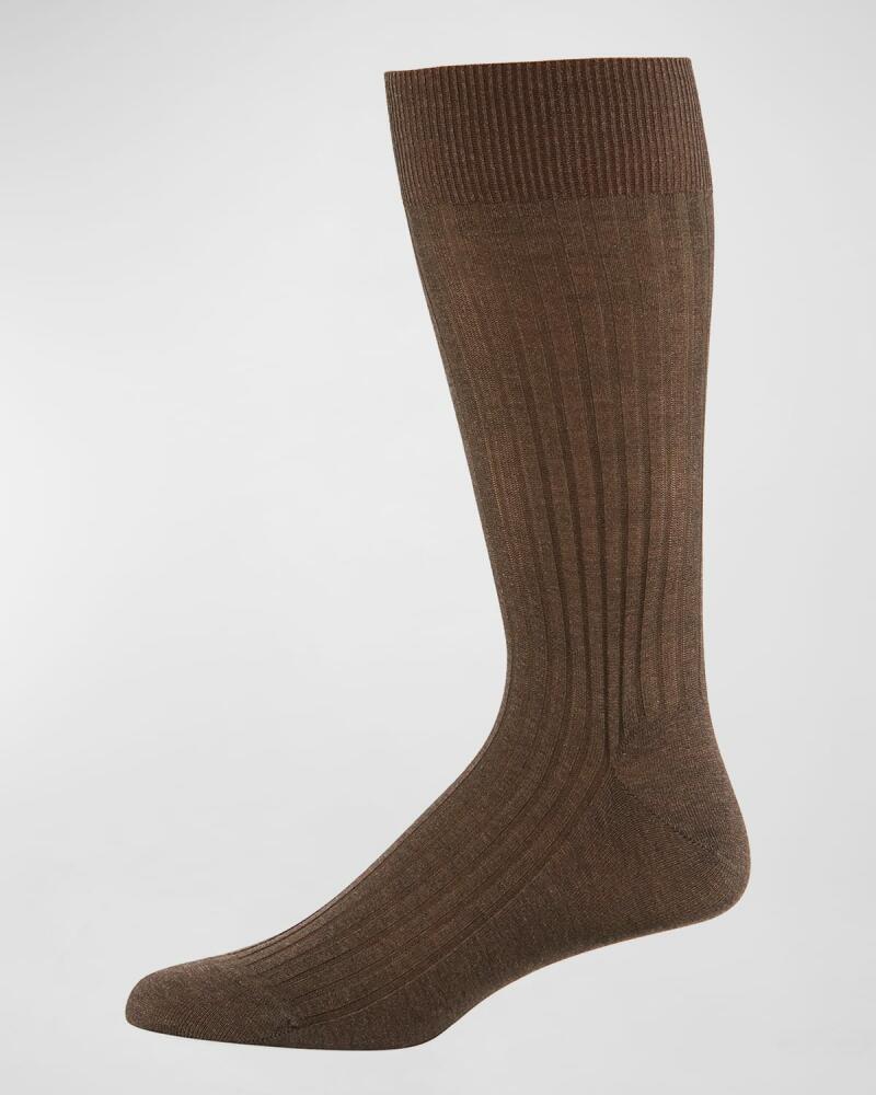 Pantherella Mid-Calf Stretch-Lisle Dress Socks Cover