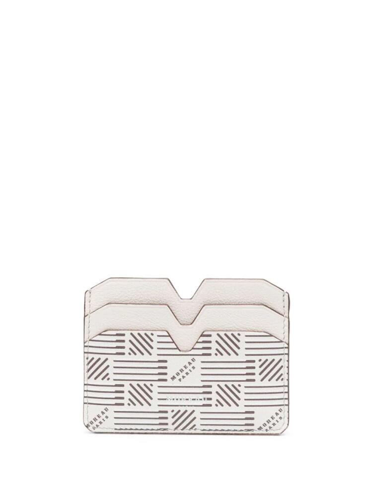 Moreau logo-print leather card holder - Neutrals Cover