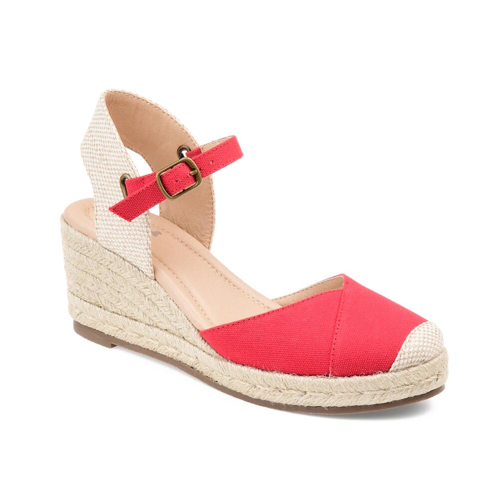 Journee Collection Wide Width Ashlyn Espadrille Wedge Sandal | Women's | Candy Red Cover