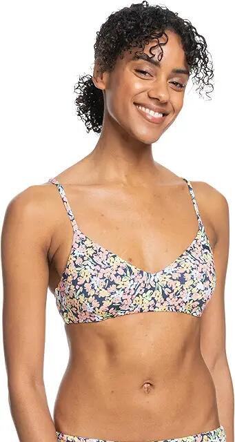 Roxy Beach Classics Strappy Bikini Top (Mood Indigo Ditsy Love) Women's Swimwear Cover