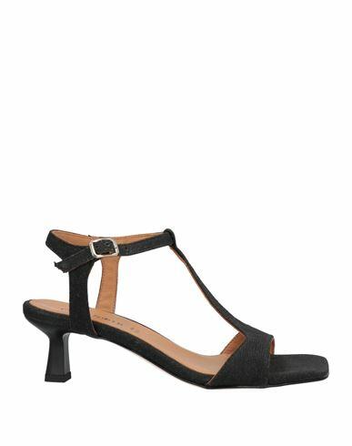 Cafènoir Woman Sandals Black Textile fibers Cover