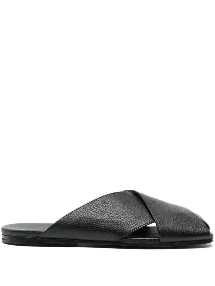 Marsèll flat leather sandals - Black Cover