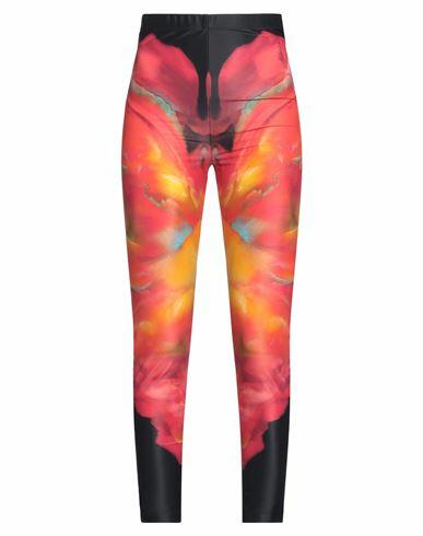 Rebel Queen Woman Leggings Red Polyamide, Elastane Cover