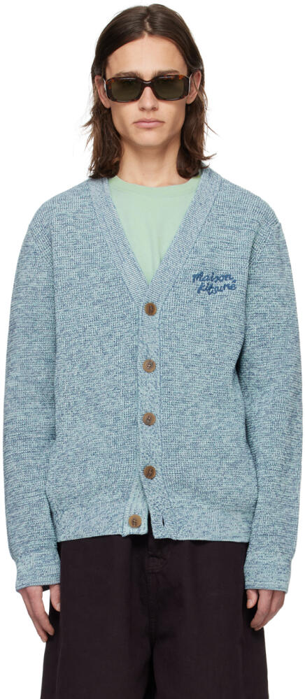 Maison Kitsuné Blue Handwriting Cardigan Cover