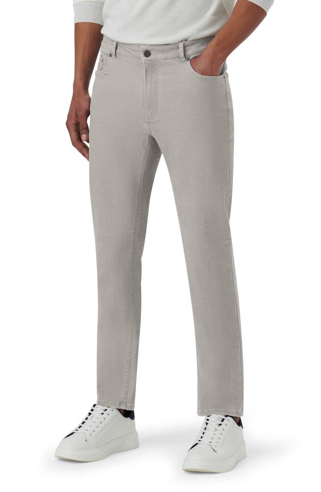 Bugatchi Five-Pocket Straight Leg Pants in Cement Cover