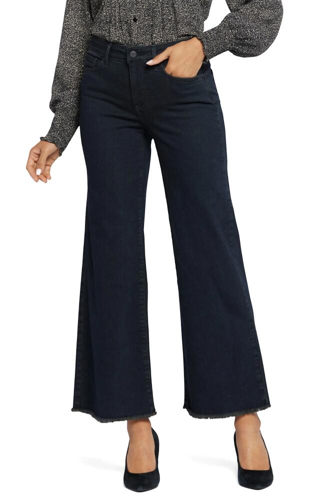 NYDJ Teresa High Waist Raw Hem Ankle Wide Leg Jeans in Huntley Cover