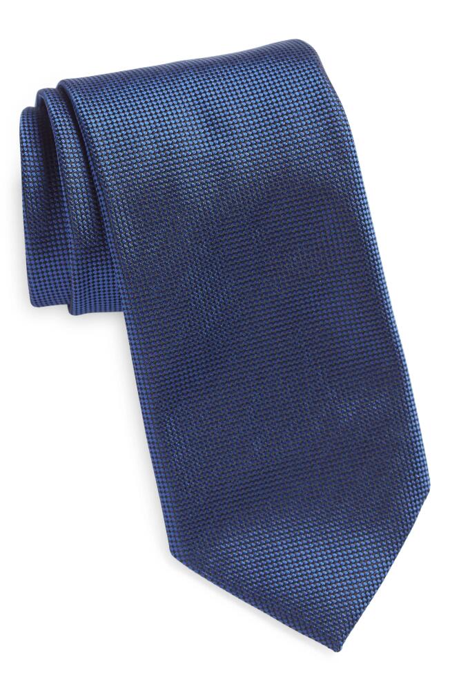 ZEGNA TIES Brera Cross Weave Silk Tie in Blue Cover